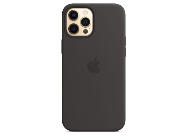 Apple - Baksidedeksel for mobiltelefon - med MagSafe - silikon - svart - for iPhone 12 Pro Max