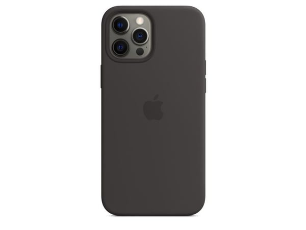 Apple - Baksidedeksel for mobiltelefon - med MagSafe - silikon - svart - for iPhone 12 Pro Max