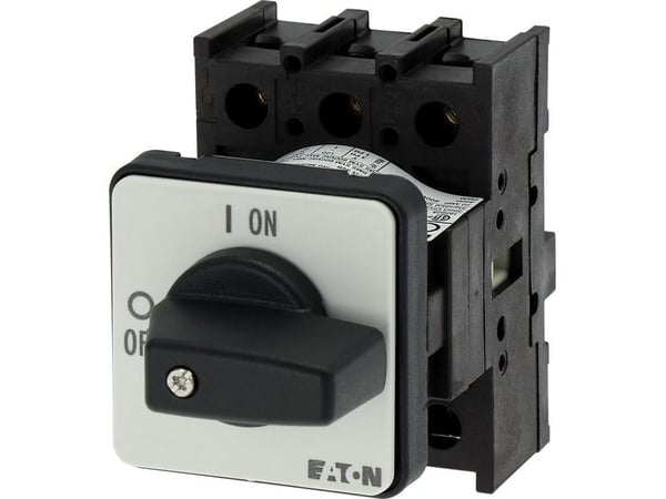 Eaton P1-25/E, Vipukytkin, 3P, Musta, Valkoinen, IP65, 48 mm, 48 mm