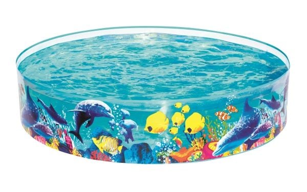 Bestway 55030, Oppblåsbart basseng, 749 l, Rund, 2 år, PVC, Vinyl, Flerfarget
