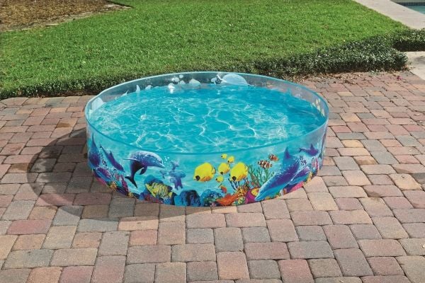 Bestway 55030, Oppblåsbart basseng, 749 l, Rund, 2 år, PVC, Vinyl, Flerfarget