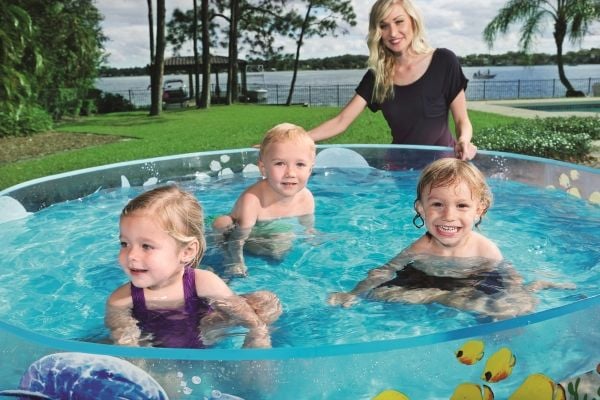Bestway 55030, Oppblåsbart basseng, 749 l, Rund, 2 år, PVC, Vinyl, Flerfarget