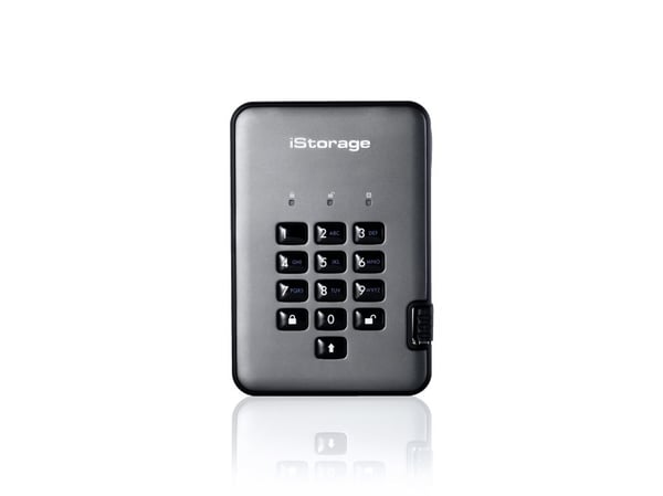 iStorage diskAshur PRO2, 512 GB, USB A-tyyppi, 3.2 Gen 1 (3.1 Gen 1), 361 MB/s, 5 GT/s, Musta