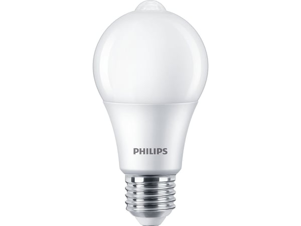 Philips - LED-glödlampa - glaserad finish - E27 - 8 W (motsvarande 60 W) - klass F - varmt vitt ljus - 2700 K
