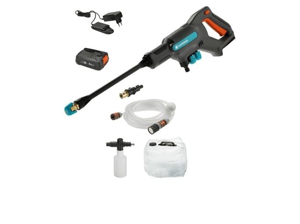 Gardena AquaClean 24/18V P4A Premium Set - Trykkvaskemaskin - 1 batteri, inkludert lader