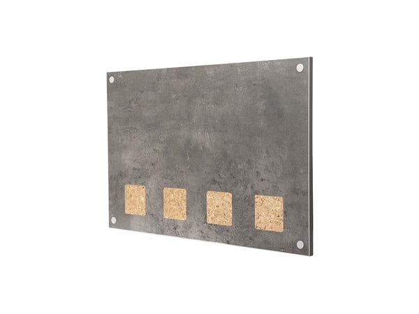 Securit LW-GY-58, 580 x 380 mm, Kork, Metall, Tre, Grå