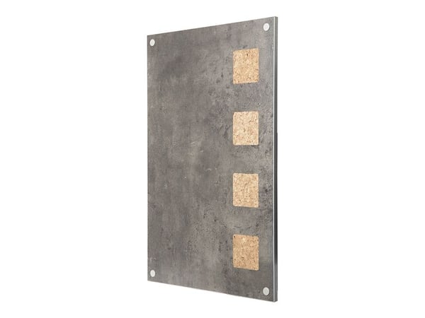 Securit LW-GY-58, 580 x 380 mm, Kork, Metall, Tre, Grå