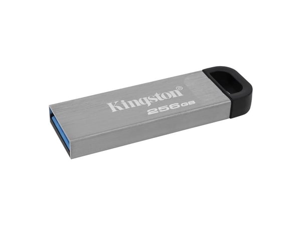 Kingston Technology DataTraveler 256 Gt Kyson USB flash-muistitikku, 256 GB, USB A-tyyppi, 3.2 Gen 1 (3.1 Gen 1), 200 MB/s, Ilman suojusta, Hopea