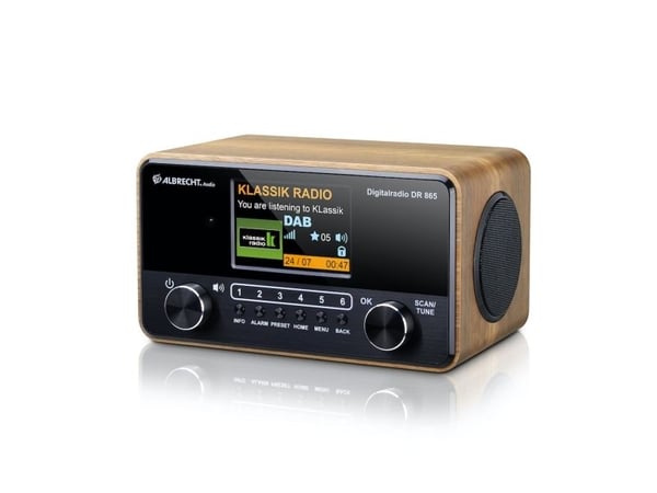 Albrecht DR 865, Bærbar, Digitalt, DAB+, FM, 14 W, TFT, 10,2 cm (4")
