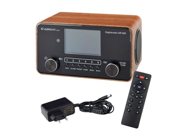Albrecht DR 865, Kannettava, Digitaalinen, DAB+, FM, 14 W, TFT, 10,2 cm (4")