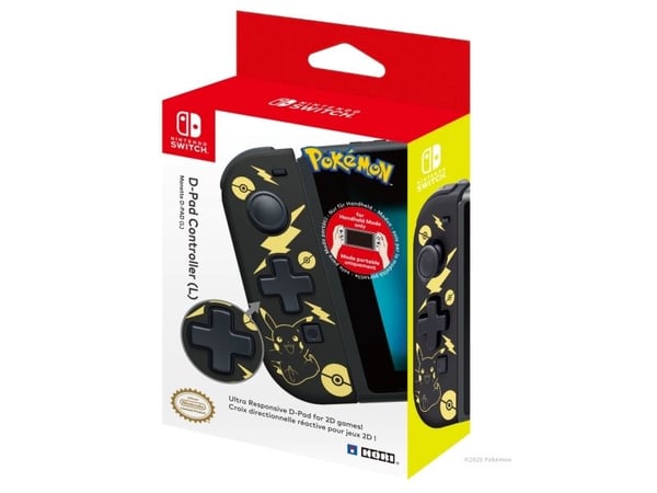 HORI D-Pad Controller (L) - Pokémon: Pikachu Black & Gold - håndkonsoll - kablet - for Nintendo Switch