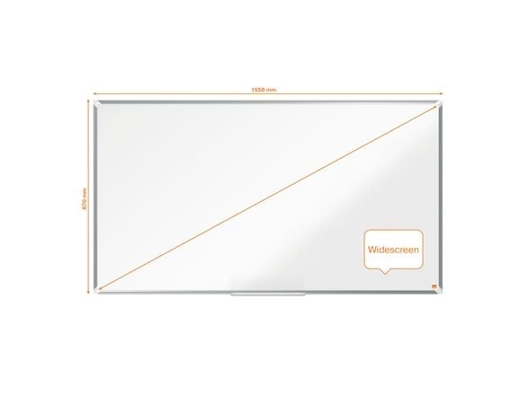 Nobo Premium Plus widescreen stål magnetisk whiteboardtavle 155x87cm Hvid