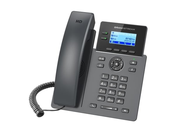 Grandstream GRP2602P - VoIP-telefon - 5-veis anropskapasitet - SIP, RTCP, RTP, SRTP, RTCP-XR - 2 linjer