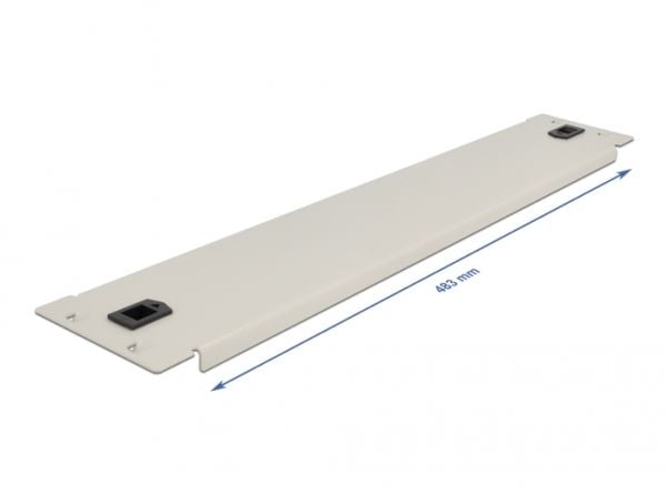 Delock - Blindpanel till rack - grå - 2U - 19"