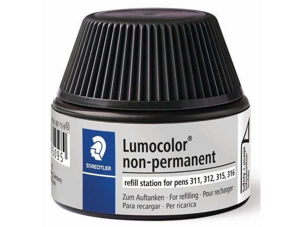 STAEDTLER Lumocolor - Påfyllingsstasjon - ikke-permanent - svart - 15 ml