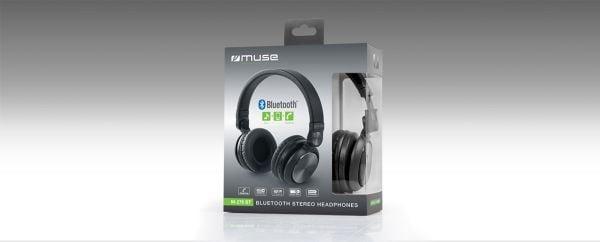 Muse M-276BT, Ledning & Trådløs, 20 - 20000 Hz, Samtaler/musikk, 340 g, Hodesett, Sort