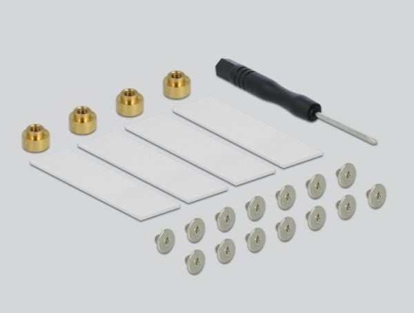 DeLOCK 89044, PCIe, M.2, PCIe 3.0, Harmaa, Aktiivinen, 1 tuuletin(ta)