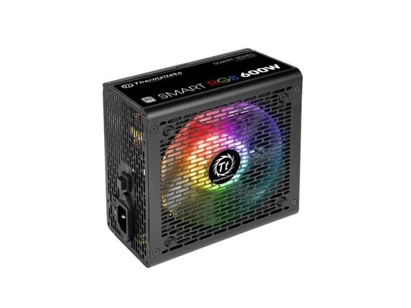 Thermaltake SMART RGB PS-SPR-0600NHSAWE-1 - Strømforsyning (intern) - ATX12V 2.3 - 80 PLUS - AC 230 V - 600 Watt - aktiv PFC - sort