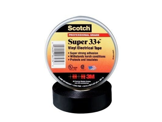 3M SCOTCH 33+, 1 styck, Svart, 600 V, 6 m, 0,178 mm