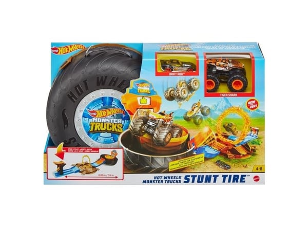 Hot Wheels Monster Trucks GVK48, Ajoneuvo ja ratasetti, 4 vuosi/vuosia, Muovi, Metalli, Monivärinen