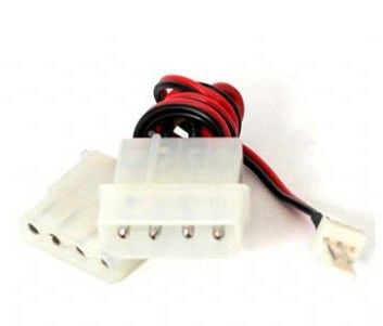 Gembird CC-PSU-5 - Viftestrømadapter - 4-pin intern strøm (hann) til 4-pin intern strøm, 3-pins intern 12 V-strømforsyning
