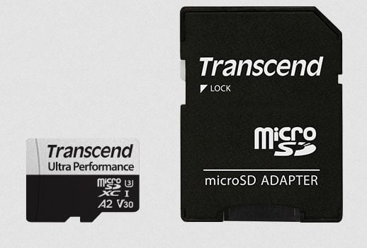 Transcend 340S - Flashminnekort - 64 GB - A2 / Video Class V30 / UHS-I U3 / Class10 - microSDXC