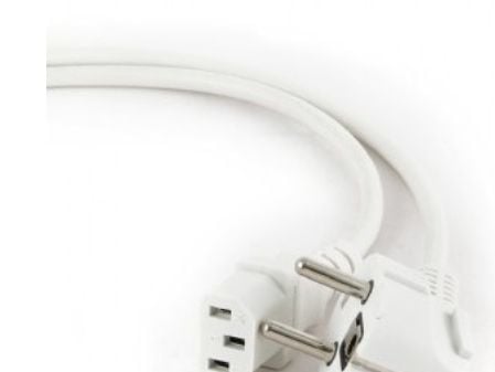 Gembird PC-186W-VDE - Strømkabel - power CEE 7/7 (hann) vinklet til power IEC 60320 C13 rett - 10 A - 1.8 m - formstøpt - hvit - Tyskland