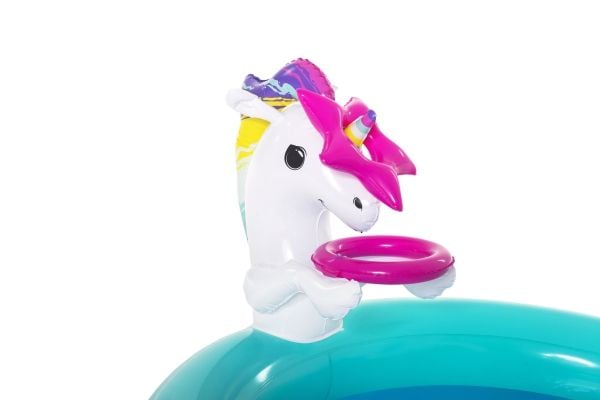 Bestway 53097, Oppblåsbart basseng, 220 l, 2 år, Unicorn, Blå
