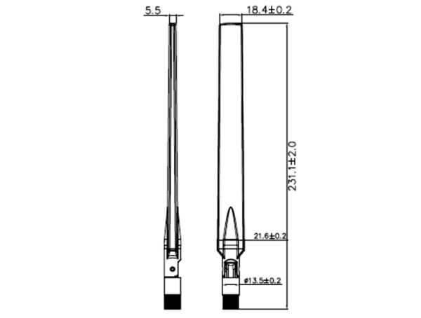 Delock WLAN RP-SMA - Antenne - Wi-Fi - rundtstrålende