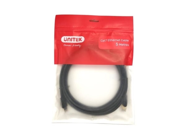 UNITEK C1808HBK, 0,5 m, Cat7, S/FTP (S-STP), RJ-45, RJ-45, Sort