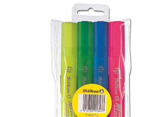 Pelikan 918433, 4 styck, Blå, Grön, Rosa, Gul