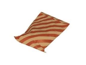Konfektpose 117-2 90x140 mm brun kraft Rødstribet,1000 stk/eske