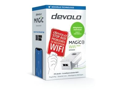 Devolo Magic 2 WiFi Next, 2400 Mbit/s, IEEE 802.11a,IEEE 802.11ac,IEEE 802.11b,IEEE 802.11g,IEEE 802.11k,IEEE 802.11n,IEEE 802.11r,IEEE..., Gigabit...