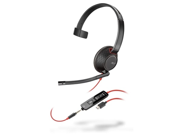 Poly Blackwire C5210 USB-C - 5200 Series - hodesett - on-ear - kablet - 3,5 mm jakk, USB-C