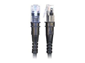 PatchSee ThinPATCH - Koblingskabel - RJ-45 (hann) til RJ-45 (hann) - 2.1 m - 3.8 mm - UTP - CAT 6a - IEEE 802.3at - formstøpt, flertrådet - svart
