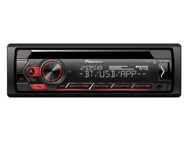 Pioneer DEH-S420BT, Musta, Punainen, 1 DIN, 200 W, CD,CD-R,CD-RW, Android, iOS, PTY