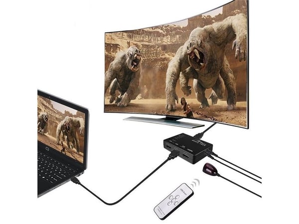 Media-Tech MT5207 - Video/audio switch - 5 x HDMI - stasjonær