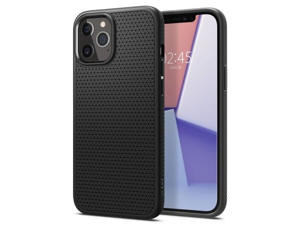 Spigen Liquid Air Matte, Etui, Apple, iPhone 12 Pro Max, 17 cm (6.7"), Svart