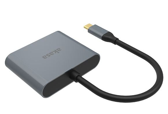 Akasa USB-C til dobbel HDMI MST-adapter - 4K@60Hz, 4K@30Hz dobbel