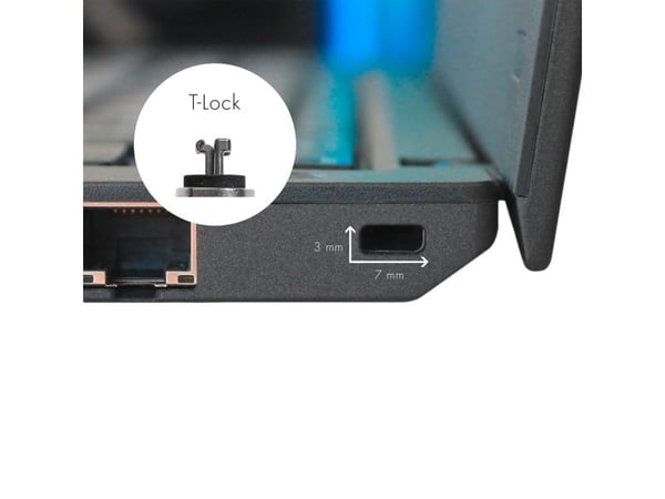 DICOTA Security T-Lock Ultra Slim V2 - Sikkerhetskabellås - svart, sølv - 2 m