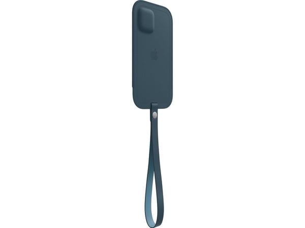 Apple Sleeve with MagSafe - Beskyttelsesmuffe for mobiltelefon - lær - baltisk blå - for iPhone 12 Pro Max