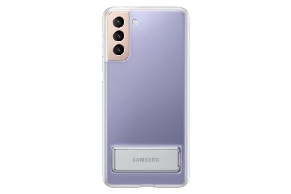 Samsung Clear Standing Cover EF-JG996 - Bakdeksel til mobiltelefon - termoplastisk polyuretan (TPU), polykarbonat - klart - for Galaxy S21+ 5G