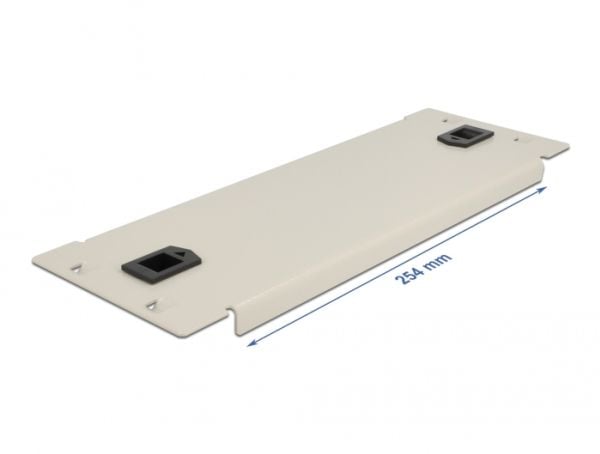 Delock - Blindpanel till rack - grå - 2U - 10"