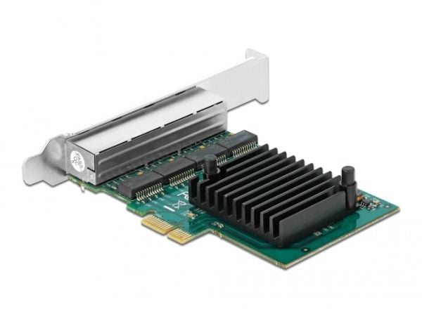 Delock - Nettverksadapter - PCIe 2.0 lav profil - Gigabit Ethernet x 4