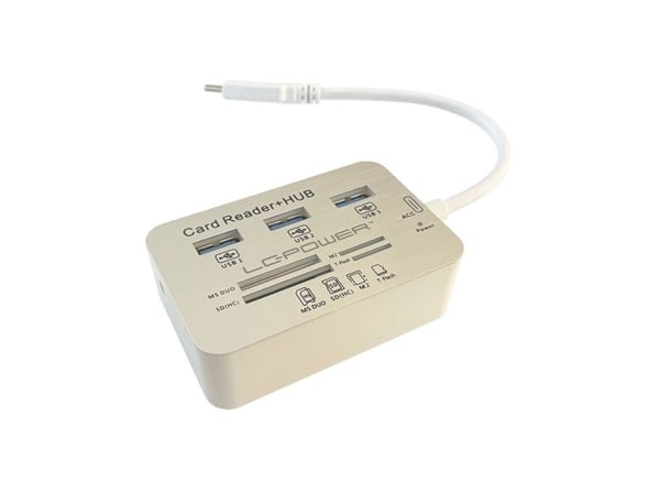 LC Power LC-HUB-C-CR - Hub - 3 x SuperSpeed USB 3.0 - stasjonær