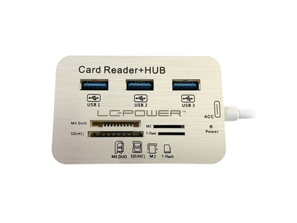 LC Power LC-HUB-C-CR - Hub - 3 x SuperSpeed USB 3.0 - stasjonær