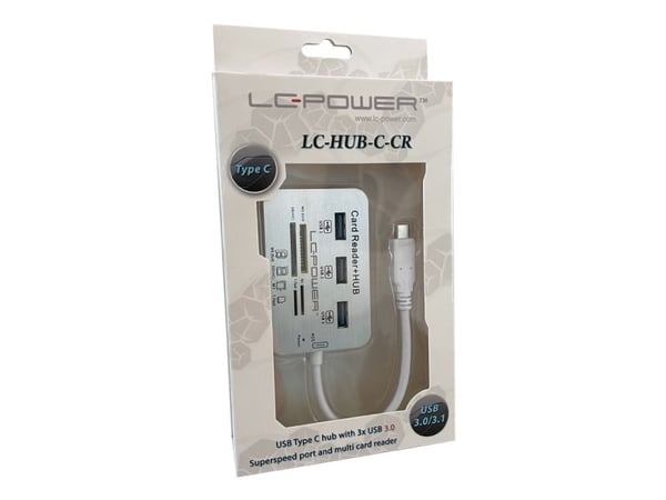 LC Power LC-HUB-C-CR - Hub - 3 x SuperSpeed USB 3.0 - stasjonær