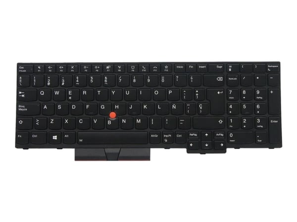 Chicony - Ersättningstangentbord för bärbar dator - med Trackpoint, UltraNav - bakgrundsbelyst - QWERTY - spansk - svart - FRU - för ThinkPad P15s ...