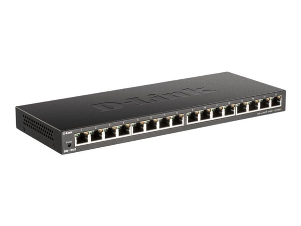 D-Link DGS 1016S - Switch - ikke-styrt - 16 x 10/100/1000 - stasjonær - DC-strøm D-Link DGS 1016S - Switch - ikke-styrt - 16 x 10/100/1000 - stasjonær - DC-strøm