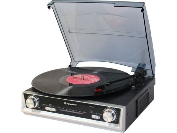 Roadstar TTR-8634, Sort, Sølv, 33,45,78 RPM, Rotasjon, FM, 3,5 mm, 230 V